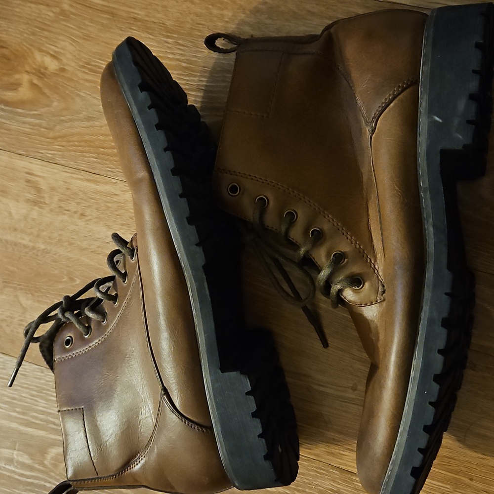 Tuff Brown Leather Jacob Boots Size 8.5